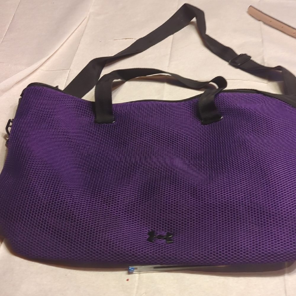 Under Armour Purple Mesh Bag with Black Straps